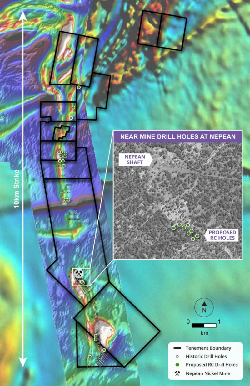 nepean auroch minerals plan map nickel drilling