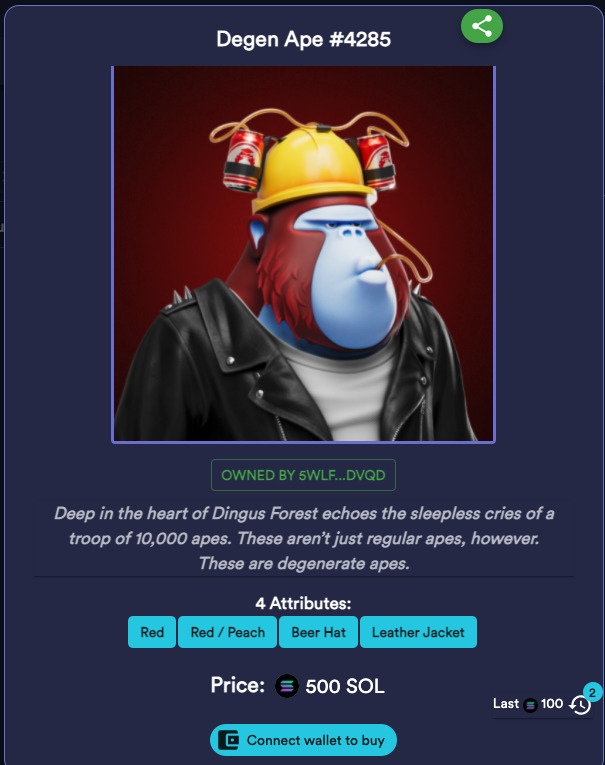 Degen Ape #4285