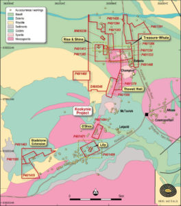 IRIS metals drill map locations gold kookynie
