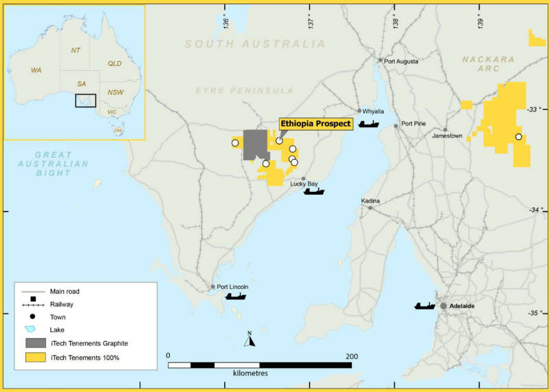 itech minerals Ethiopia location map