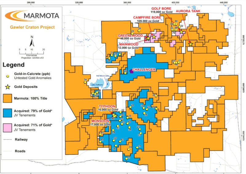 marmota gold anomalies gawler craton