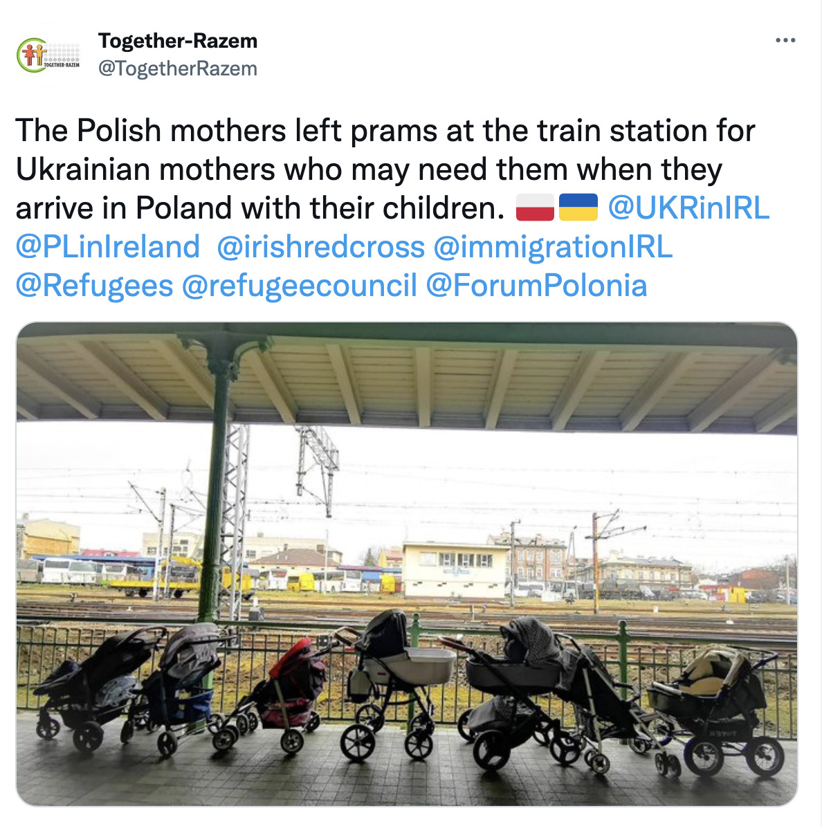 Prams left at Polish train stations