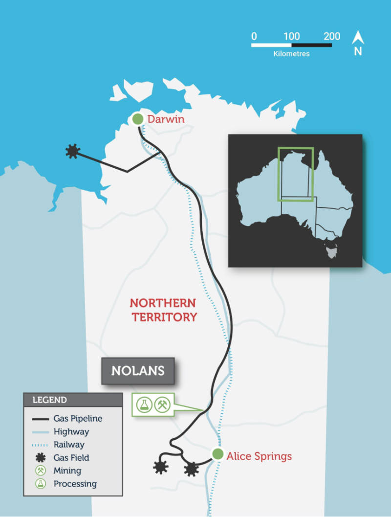 arafura resources project location nolans