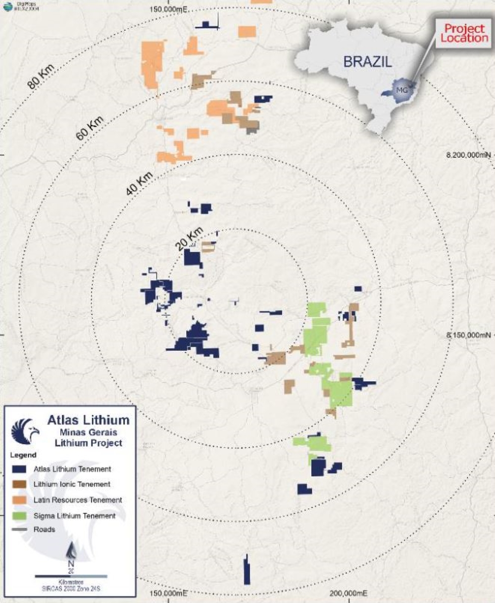 lithium projects minas gerais