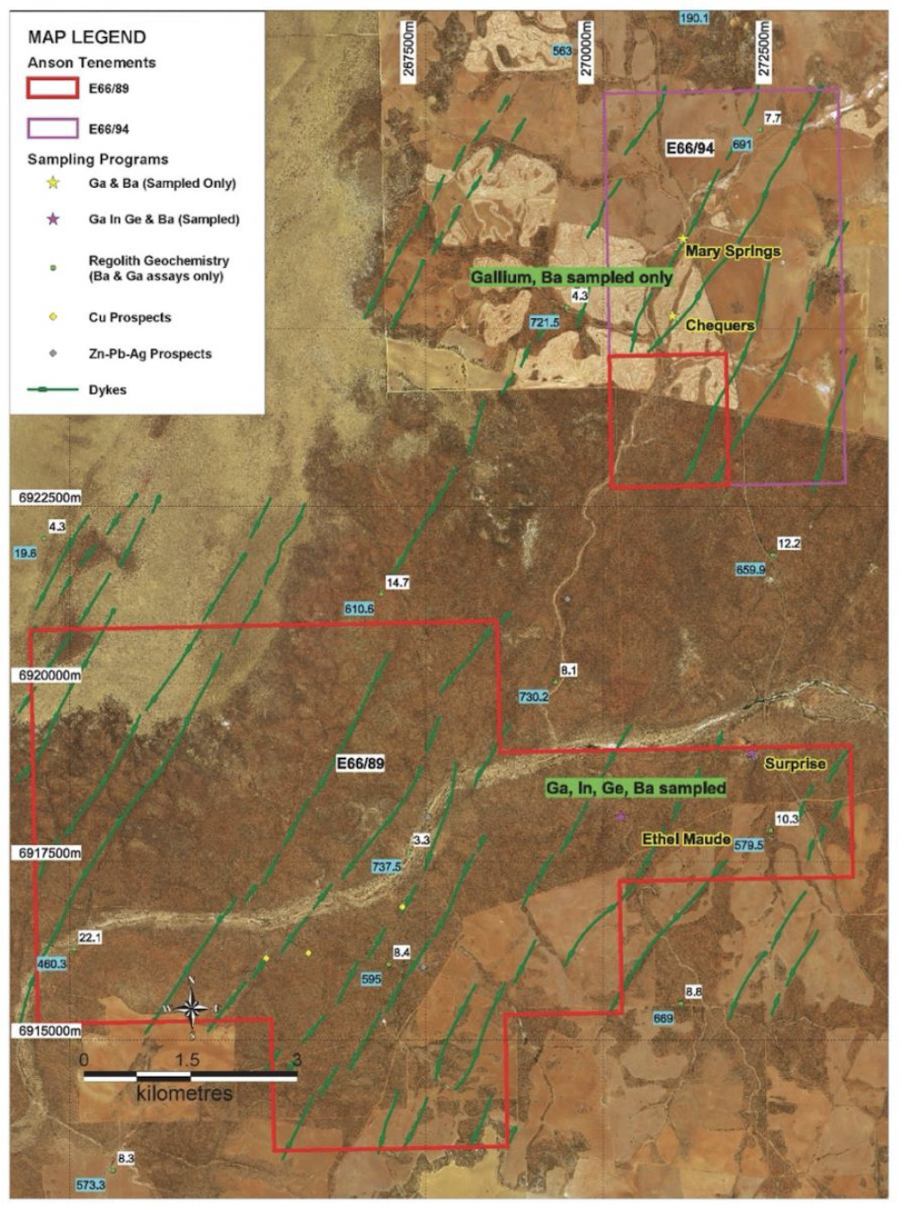 Anson, Resources, ASX, ASN, Ajana, Zinc, Project, Historical, Drill, Results, WA, Western, Australia, Gallium, Indium, Barium