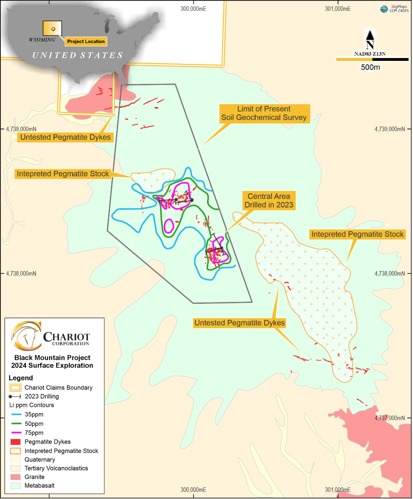 Chariot, Corporation, ASX, CC9, Black, Mountain, Wyoming, Hard, Rock, Summer, Drilling, Program, Lithium