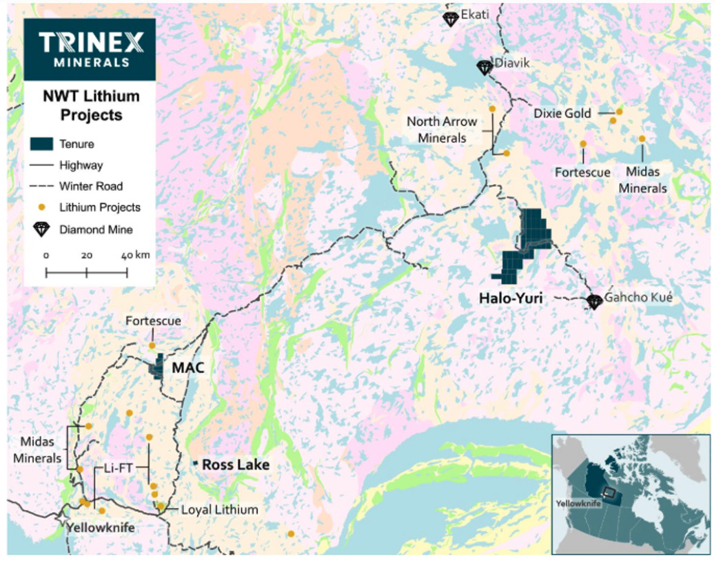 Trinex, Minerals, ASX, TX3, Projects, Lithium, Pegmatites, MAC, Halo, Yuri, Will, Dix, Exploration