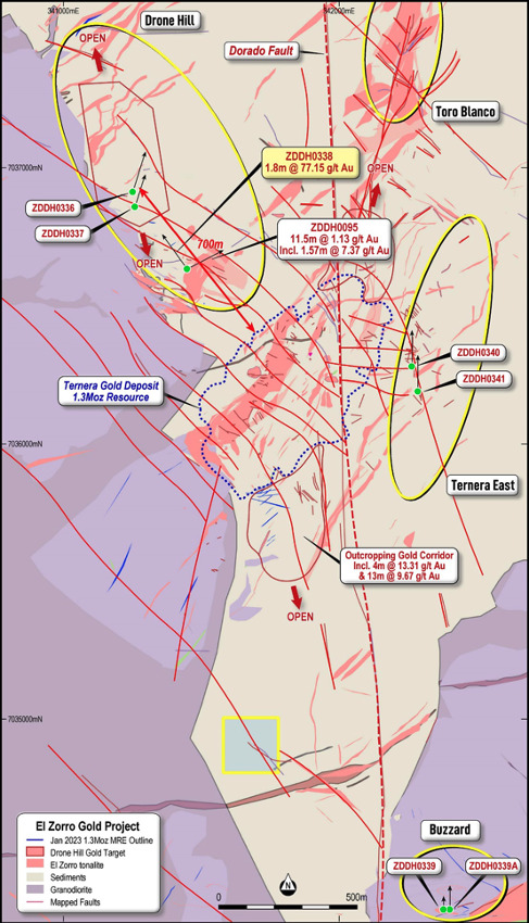 Tesoro, Gold, ASX, TSO, Bonanza, Ternera, Chile, Drilling, Zeff, Reeves