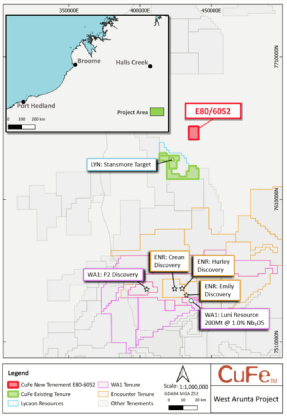 CuFe, ASX, CUF, Operations, Tenements, Licence, Niobium, WA1, Carbonatites, Existing