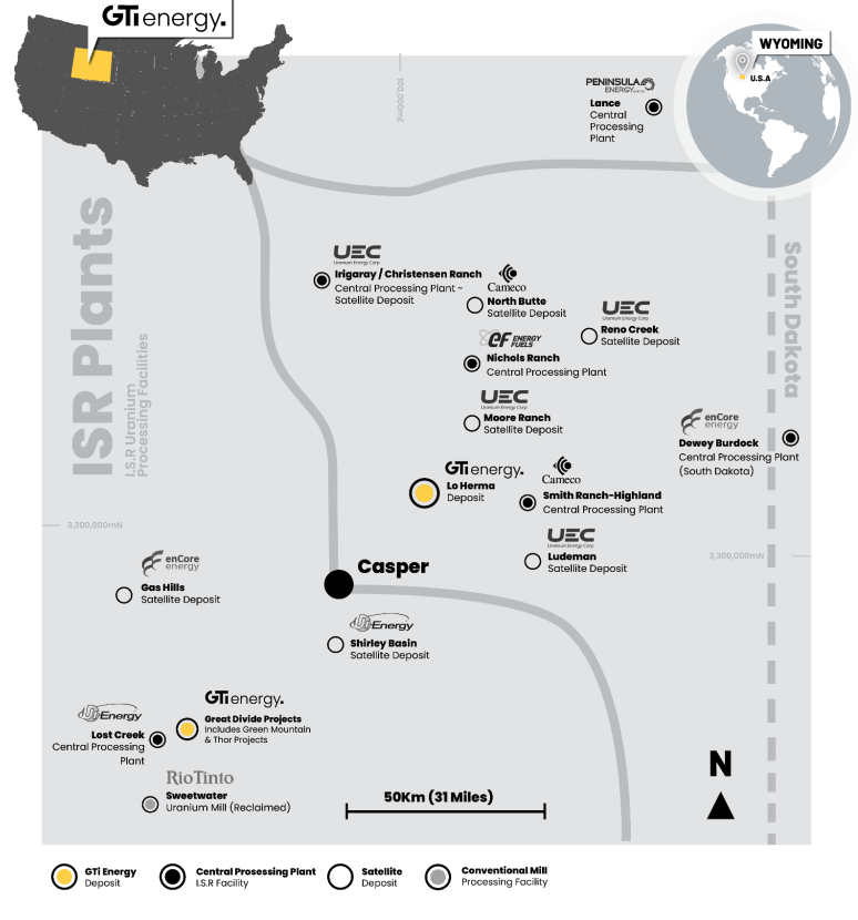 GTI, ASX, GTR, Energy, Wyoming, ISR, Lo, Herma, Drilling