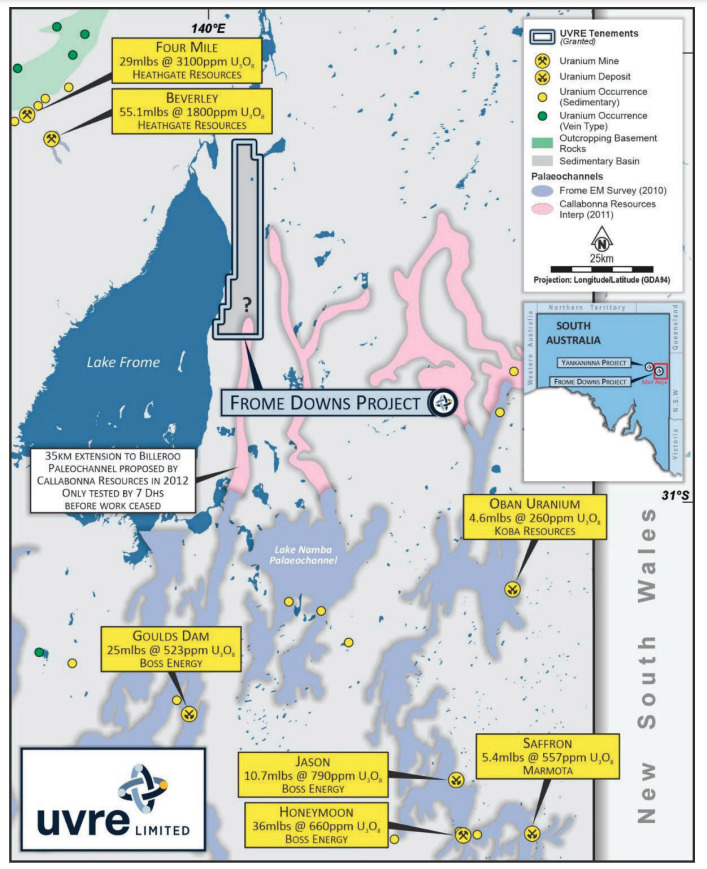 Uvre, ASX, UVA, Uranium, Frome, Downs, Targets