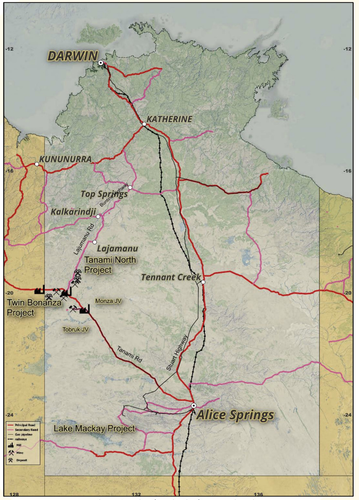 PRX Tanami Map