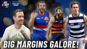 AFL Round 22 Predictions: Big margins galore
